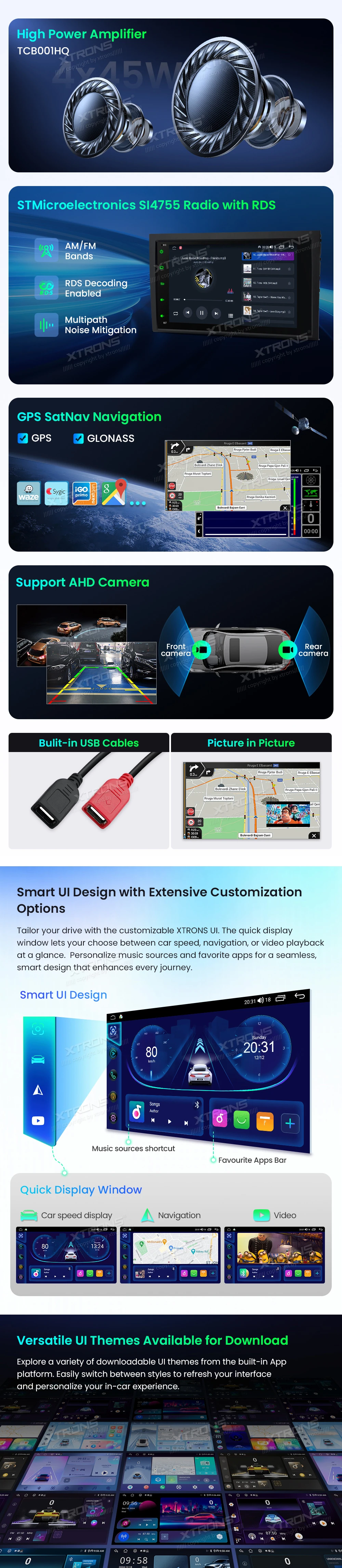 Audi A4 B6/B7 and SEAT Exeo 8 inch Android Head Unit with Wireless CarPlay and Android Auto | IDS80A4AL: XTRONS specification poster 4 of 6