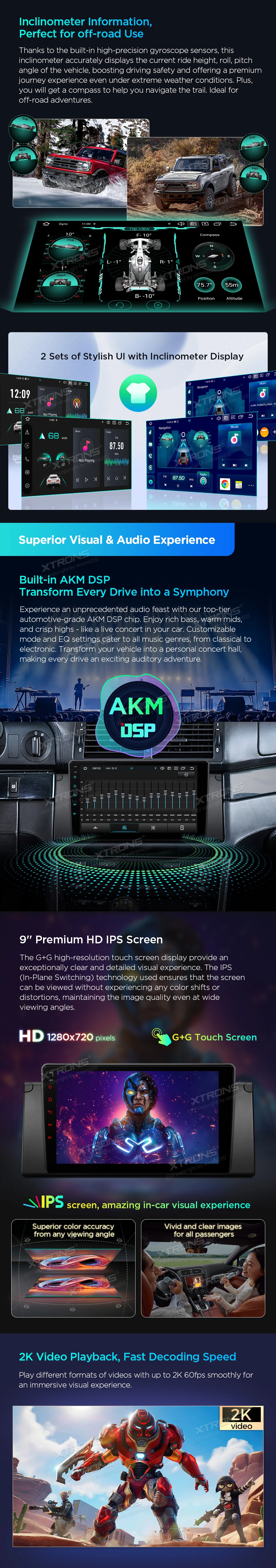 BMW E39 9 inch Android Head Unit with Wireless CarPlay, Android Auto and DAB+ | PXP9439BGDAB: XTRONS specification poster 3 of 7