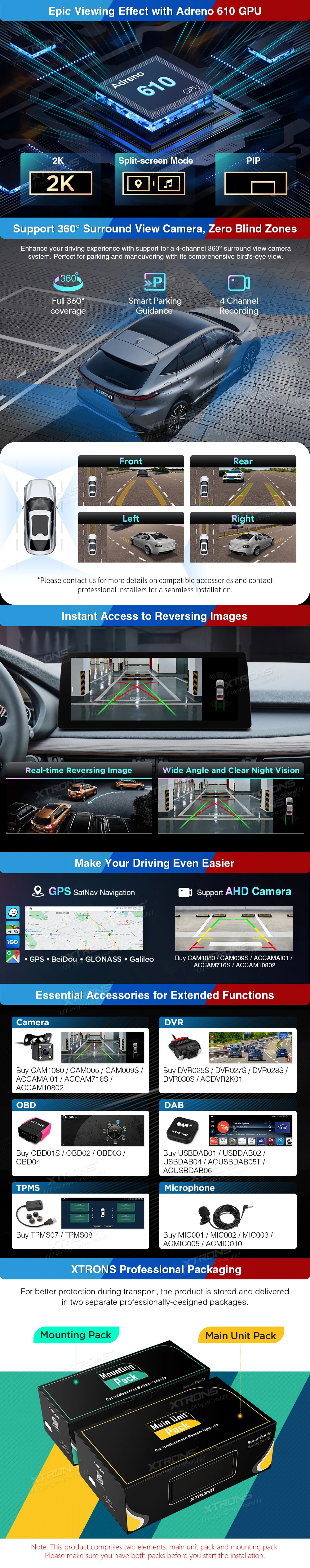 BMW X5 F15 and X6 F16 NBT 12.3 inch Android Head Unit with Wireless CarPlay, Android Auto and 4G | QGBS25NB12X5N: XTRONS specification poster 4 of 5
