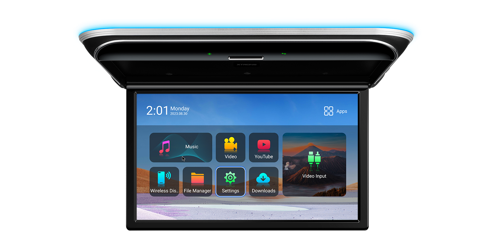 17.3 inch Android Flip Down Roof Screen with FHD IPS Display, HDMI Input and Screen Mirroring | CM179AS, image 1 of 13