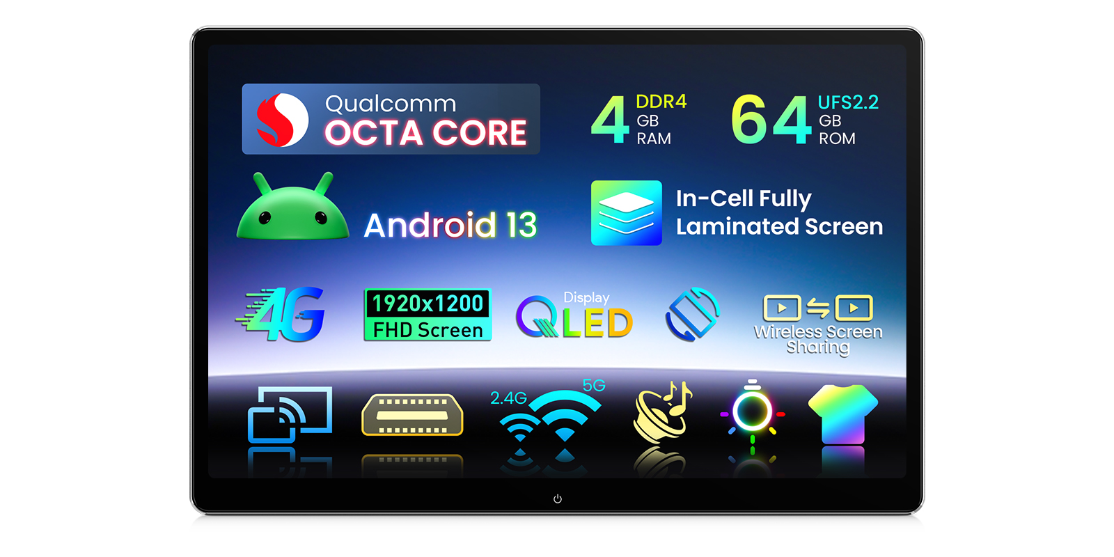 Mercedes-Benz 14 inch Android Headrest Screen with 4G, Screen Mirroring and HD Input | HM140M, image 4 of 15
