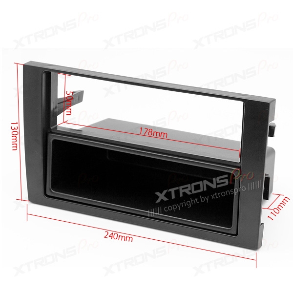 Audi A4 B6, B7 and SEAT Exeo Single or Double DIN Fascia Panel with Pocket | ICE/ACS/11-001, image 2 of 2