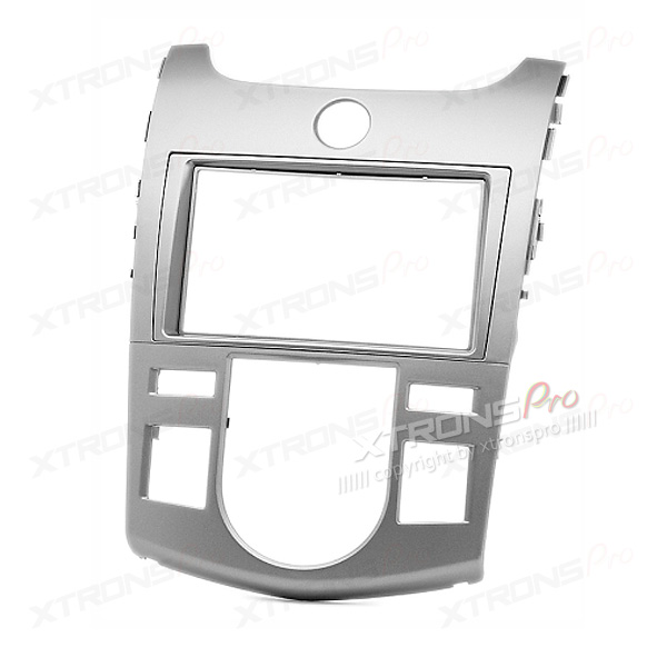 Kia Cerato / Forte (TD) Auto Air-Con Double DIN Fascia Panel with Silver Finish | ICE/ACS/11-146, image 1 of 2