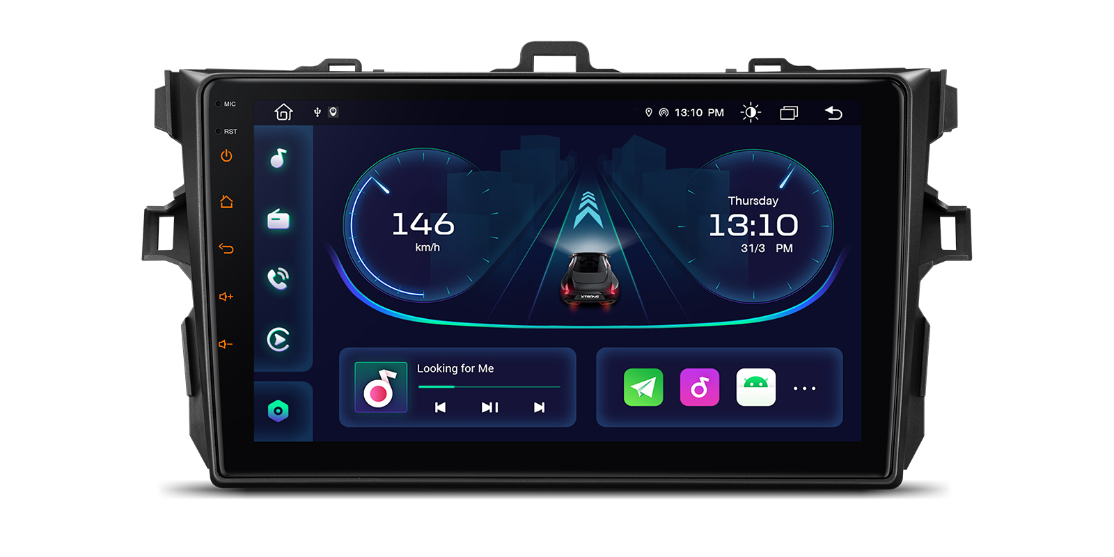 Toyota Corolla 9 inch Android Head Unit with Wireless CarPlay and Android Auto | ICE/HU/PEP92CLT, image 1 of 12