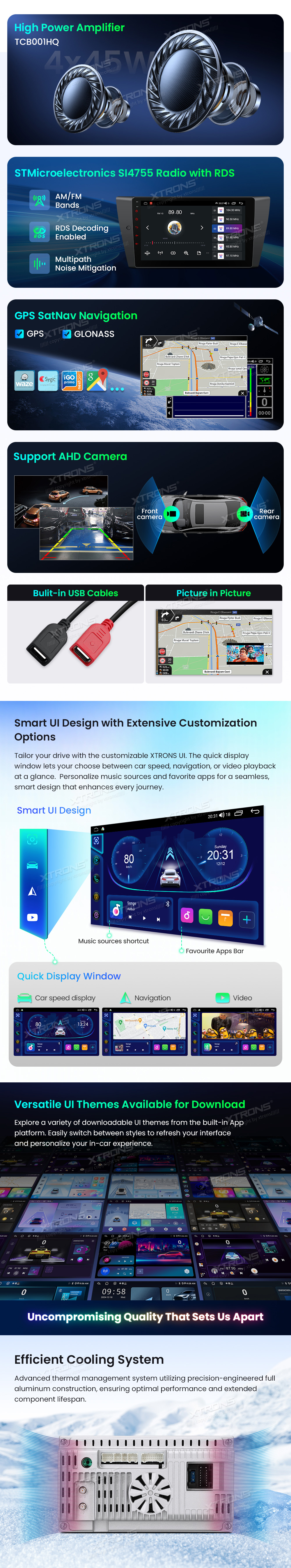 BMW 3 Series E90/E91/E92/E93 9 inch Android Head Unit with Wireless CarPlay, Android Auto and 4G | IDP9090B: XTRONS specification poster 4 of 6