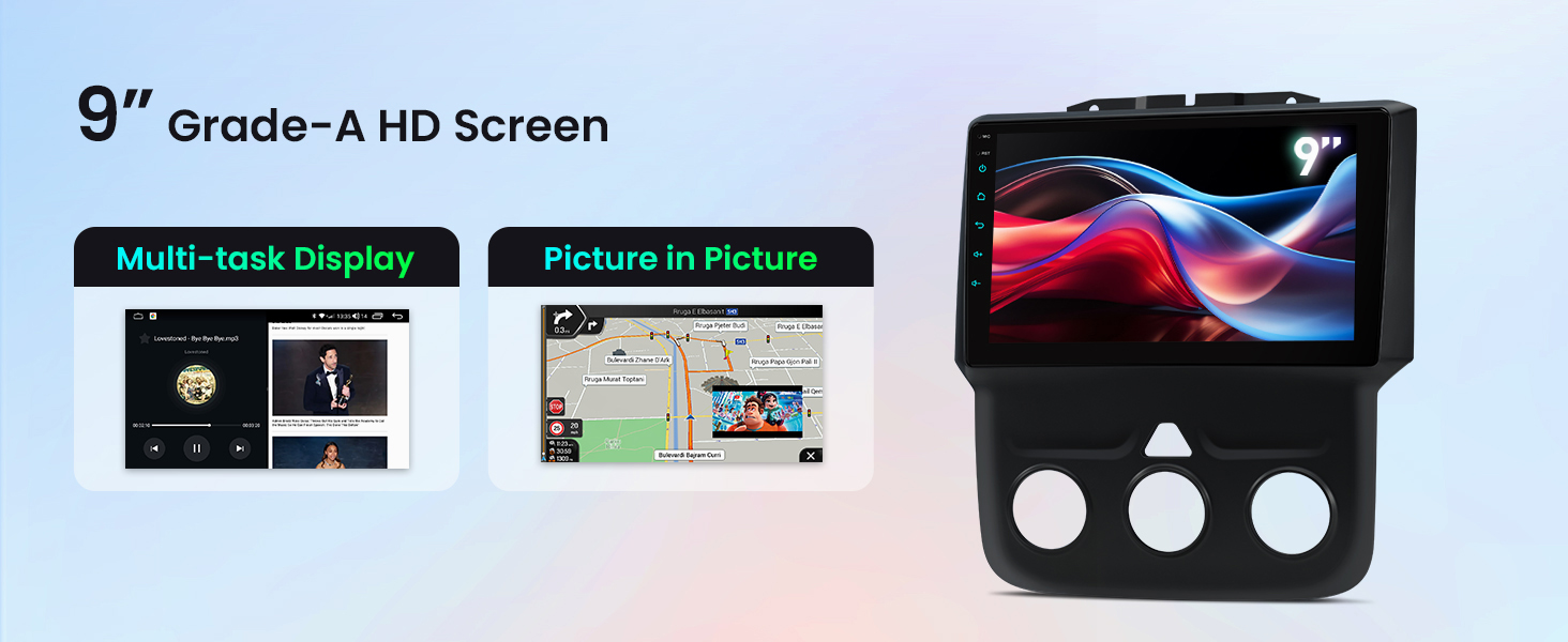 Dodge RAM 1500, 2500 and 3500 9 Inch Android Head Unit with Wireless CarPlay and Android Auto | IDSP90RMD: XTRONS specification poster 5 of 20
