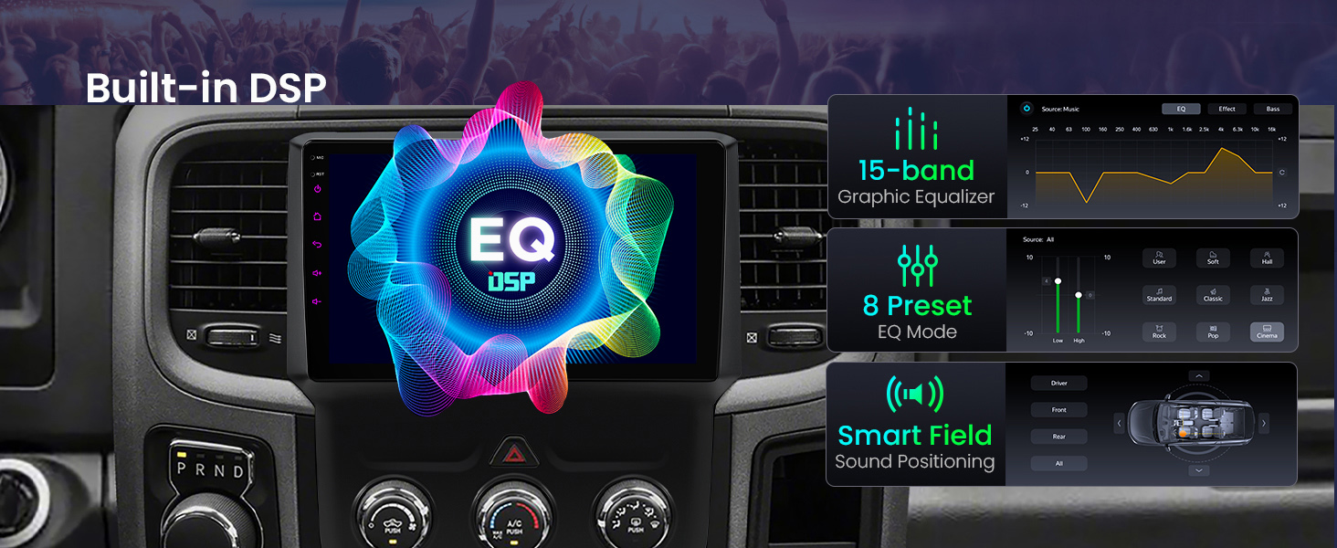 Dodge RAM 1500, 2500 and 3500 9 Inch Android Head Unit with Wireless CarPlay and Android Auto | IDSP90RMD: XTRONS specification poster 8 of 20