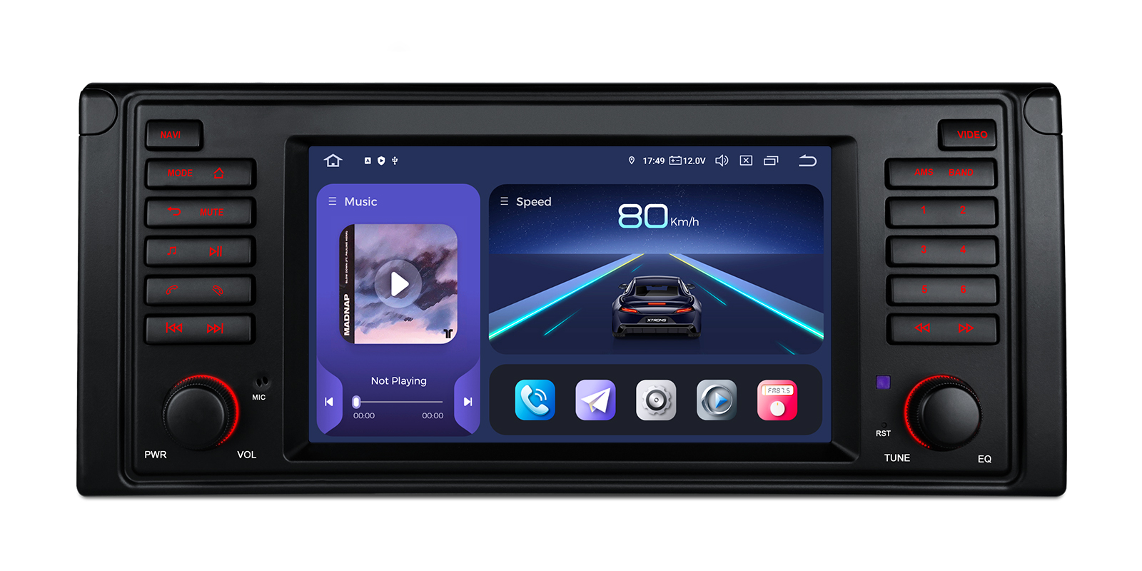 BMW 5 Series E39 7 inch Android Head Unit with Wireless CarPlay, 4G and HDMI Output | IQ7439BL, image 1 of 13