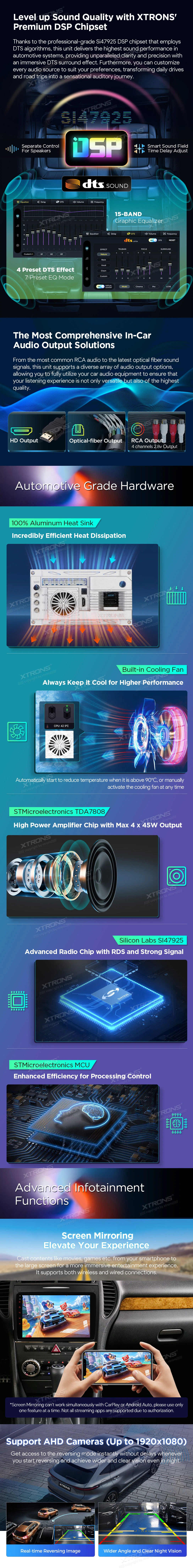 Mercedes-Benz SLK R171 9 inch Android 14 Head Unit with Wireless CarPlay, Android Auto and 4G | IQP94M350P: XTRONS specification poster 4 of 6