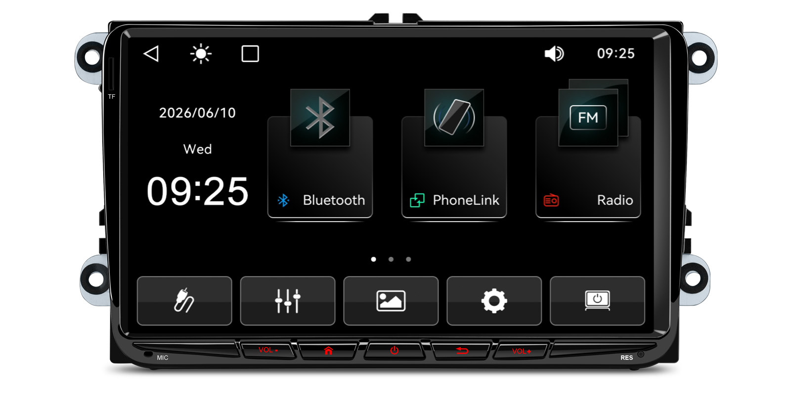 VW, Skoda and SEAT 9 inch QLED Linux Car Stereo with Wireless CarPlay, Android Auto and DSP | PL9MTVL, image 1 of 15