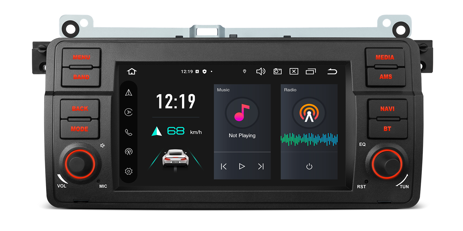 BMW E46, Rover 75 and MG ZT 7 inch Android 14 Head Unit with Wireless CarPlay, Android Auto and 4G | PX7446BL, image 1 of 17