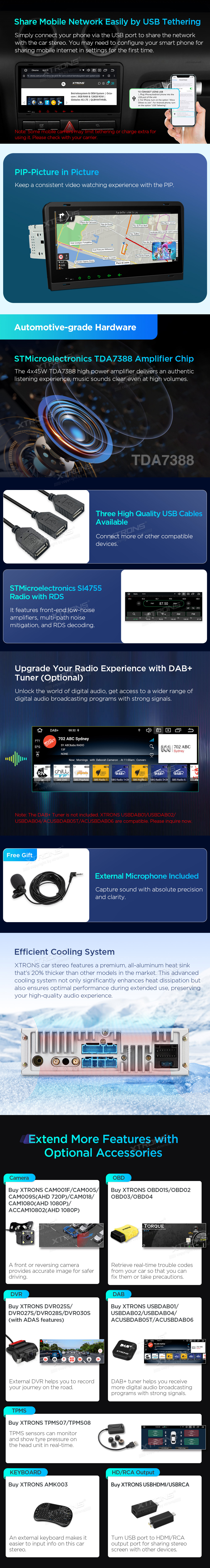Audi A3 8P, S3 and RS3 8.8″ Android Head Unit with Wireless CarPlay, Android Auto and 4G | PX84AA3LHGS: XTRONS specification poster 5 of 6