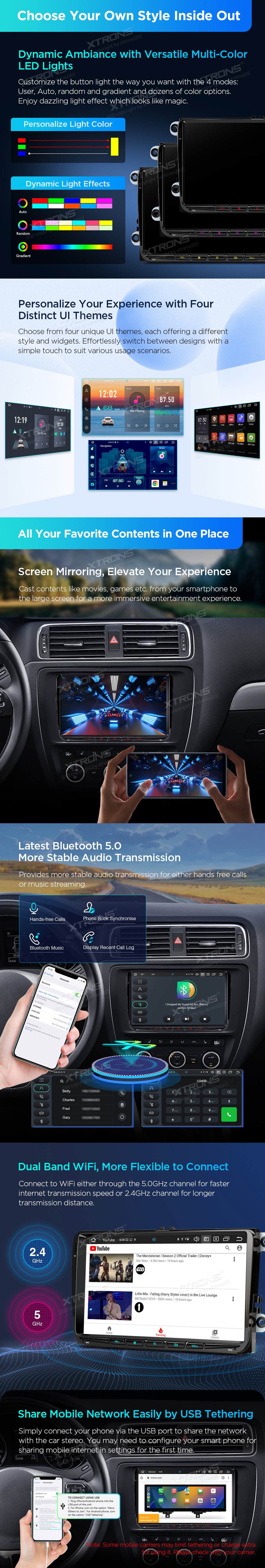 VW, Skoda and SEAT 9″ Android Head Unit with Built-in DAB+, Wireless CarPlay and 4G | PX94MTVDAB: XTRONS specification poster 4 of 6