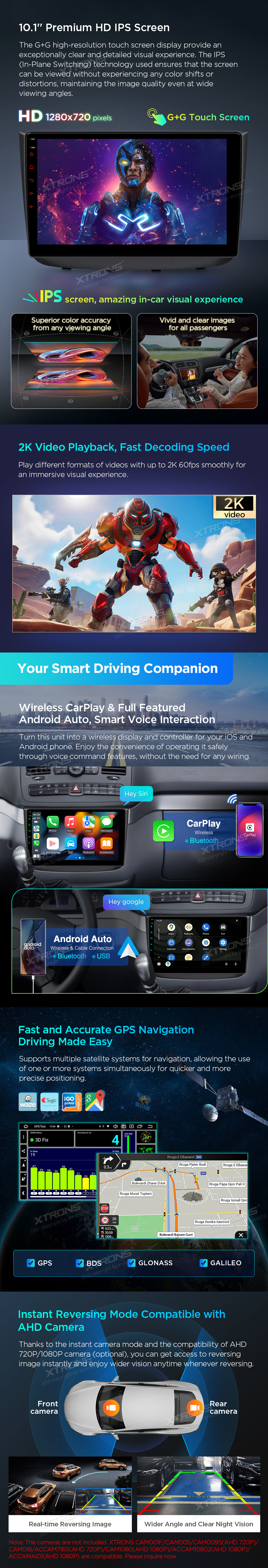Mercedes-Benz Viano Vito W639 10.1 inch Android Head Unit with Built-in DAB+, Wireless CarPlay and 4G | PXP14M639GDAB: XTRONS specification poster 3 of 6