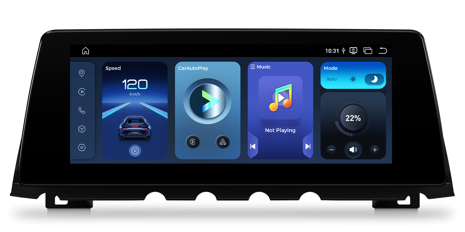 BMW 7 Series F01 F02 CIC 10.25 inch Android Screen with Wireless CarPlay and Android Auto (LHD) | QBBH14CIB12SV, image 1 of 19