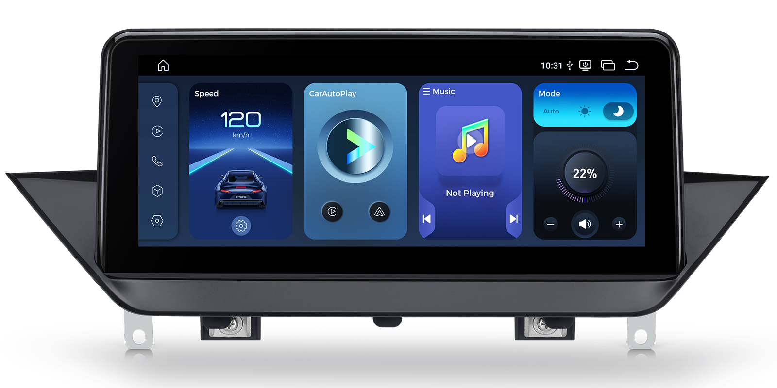 BMW X1 E84 10.25 inch Android 14 Head Unit for Cars without a Factory Screen, with Wireless CarPlay and 4G | QBBH14X1UN, image 1 of 19