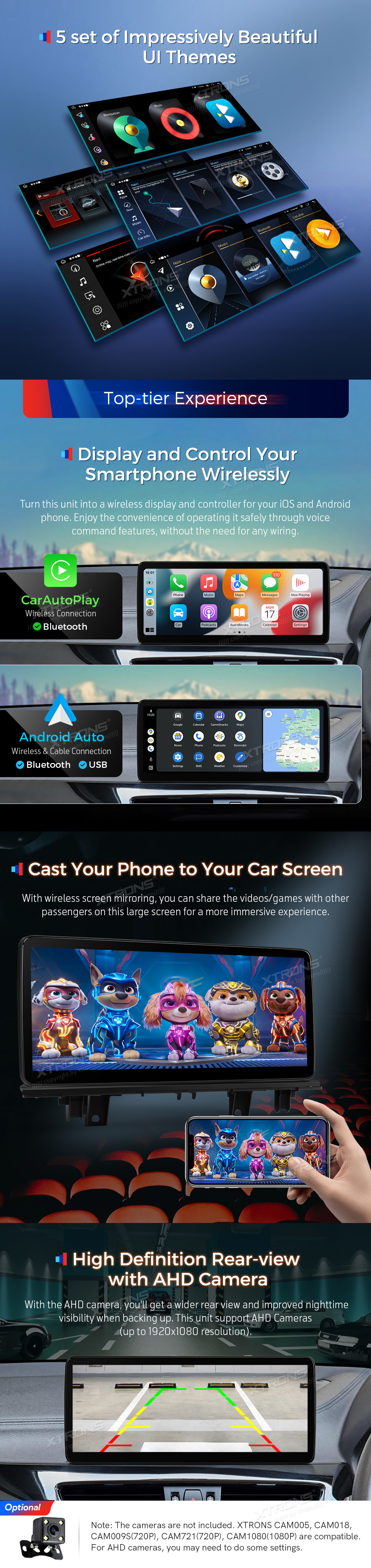 BMW X1 F48 EVO 12.3 inch Android Head Unit with Wireless CarPlay, Android Auto and 4G | QLB22EVB12X1N: XTRONS specification poster 3 of 6
