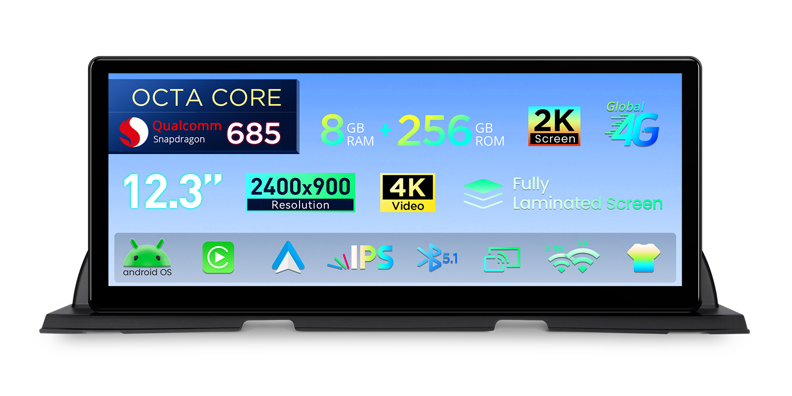 BMW 6 Series F06/F12/F13 NBT 12.3″ Android Screen with Wireless CarPlay and 4G | QWBX24NB12SX, image 7 of 18