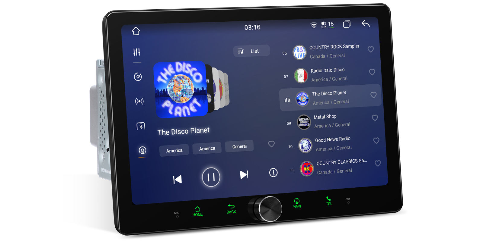 Universal Double DIN 10.1 inch Android 14 Car Stereo with CarPlay, Android Auto and ADAS Camera | TAD128S, image 9 of 17