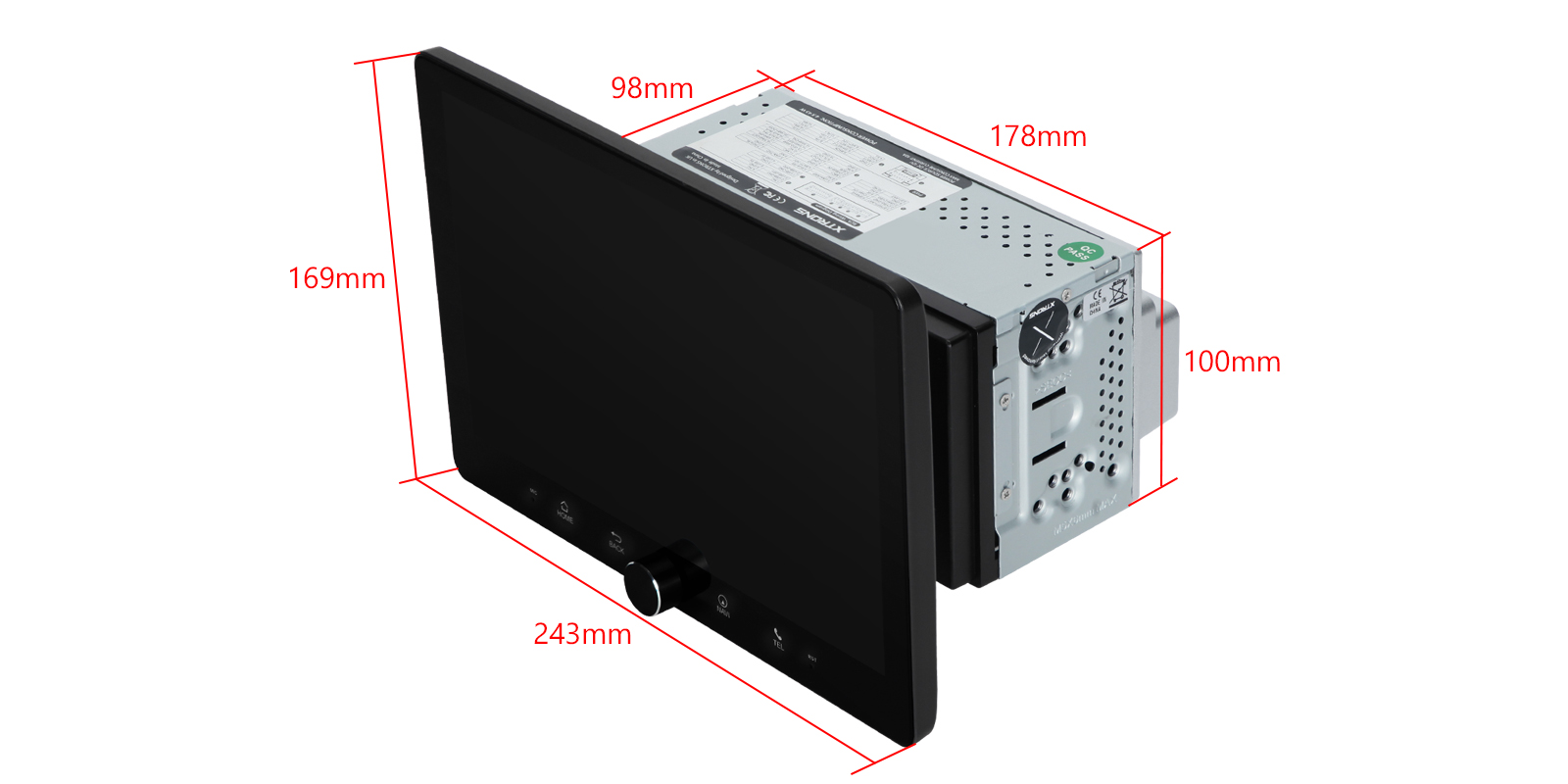 Universal Double DIN 10.1 inch Android 14 Car Stereo with CarPlay, Android Auto and ADAS Camera | TAD128S, image 12 of 17