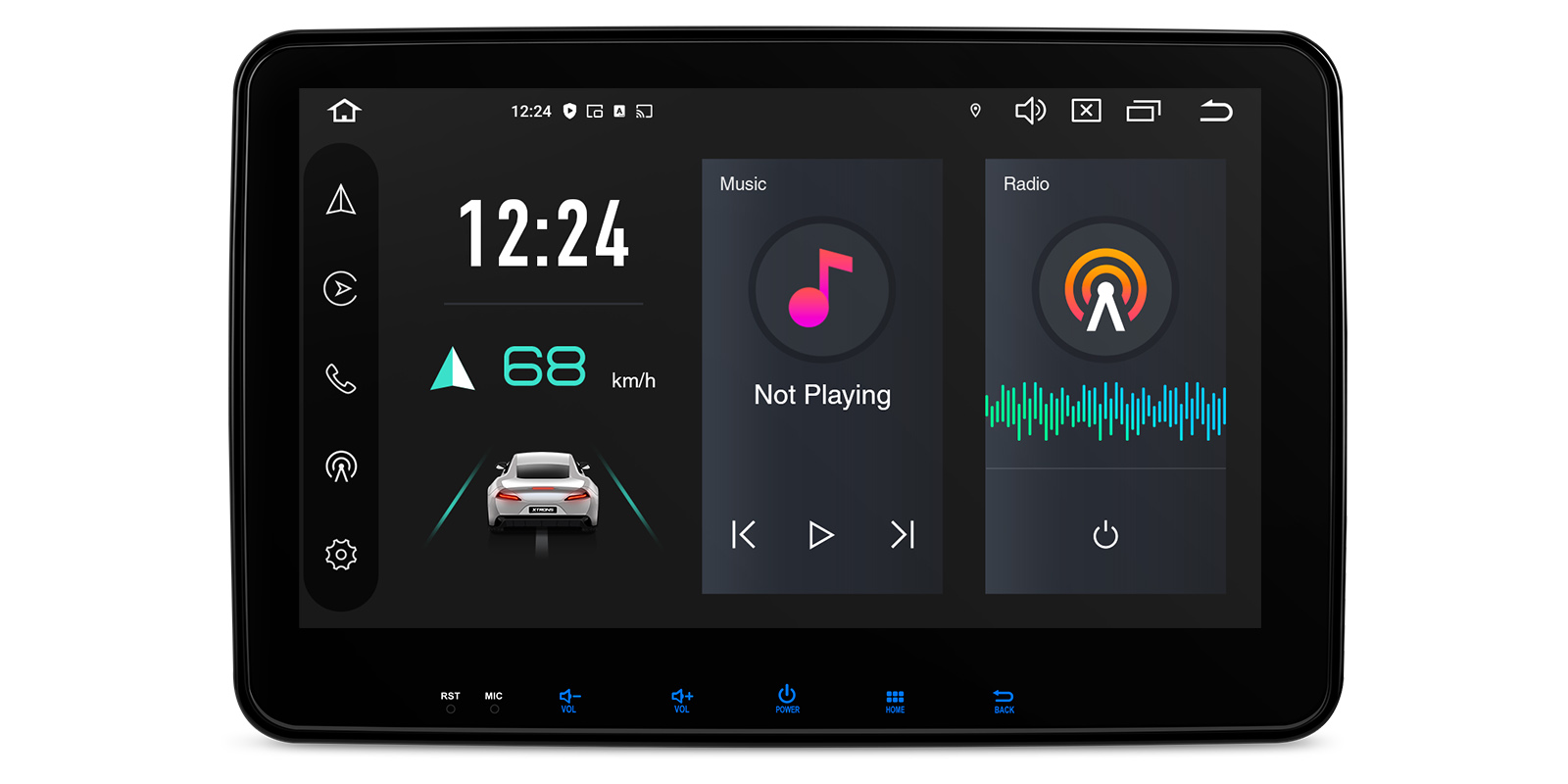 Universal Double DIN 10.1″ Android Head Unit with Wireless CarPlay, Android Auto and 4G | TX122L, image 1 of 23