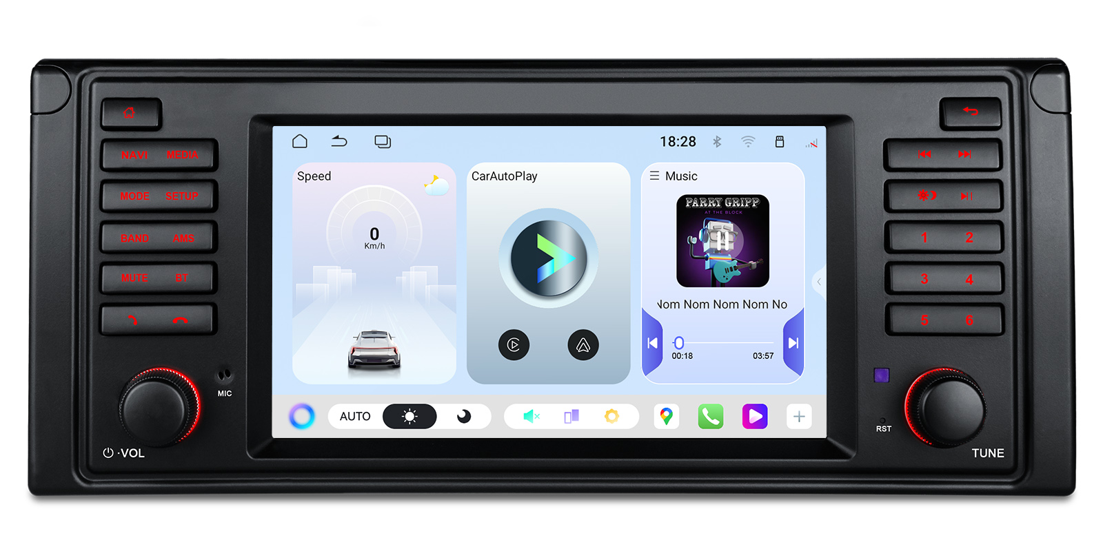 BMW 5 Series E39 7 inch Android Head Unit with Wireless CarPlay, Android Auto and 4G | UAH7539BL, image 1 of 15