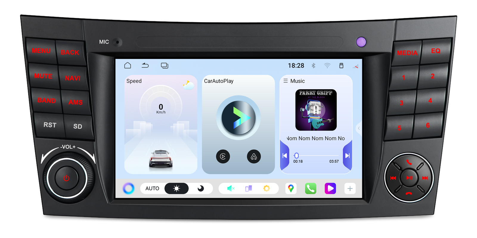 Mercedes-Benz E-Class W211 and CLS W219 7 Inch Android Head Unit with Wireless CarPlay and 4G | UAH75M211L, image 1 of 15