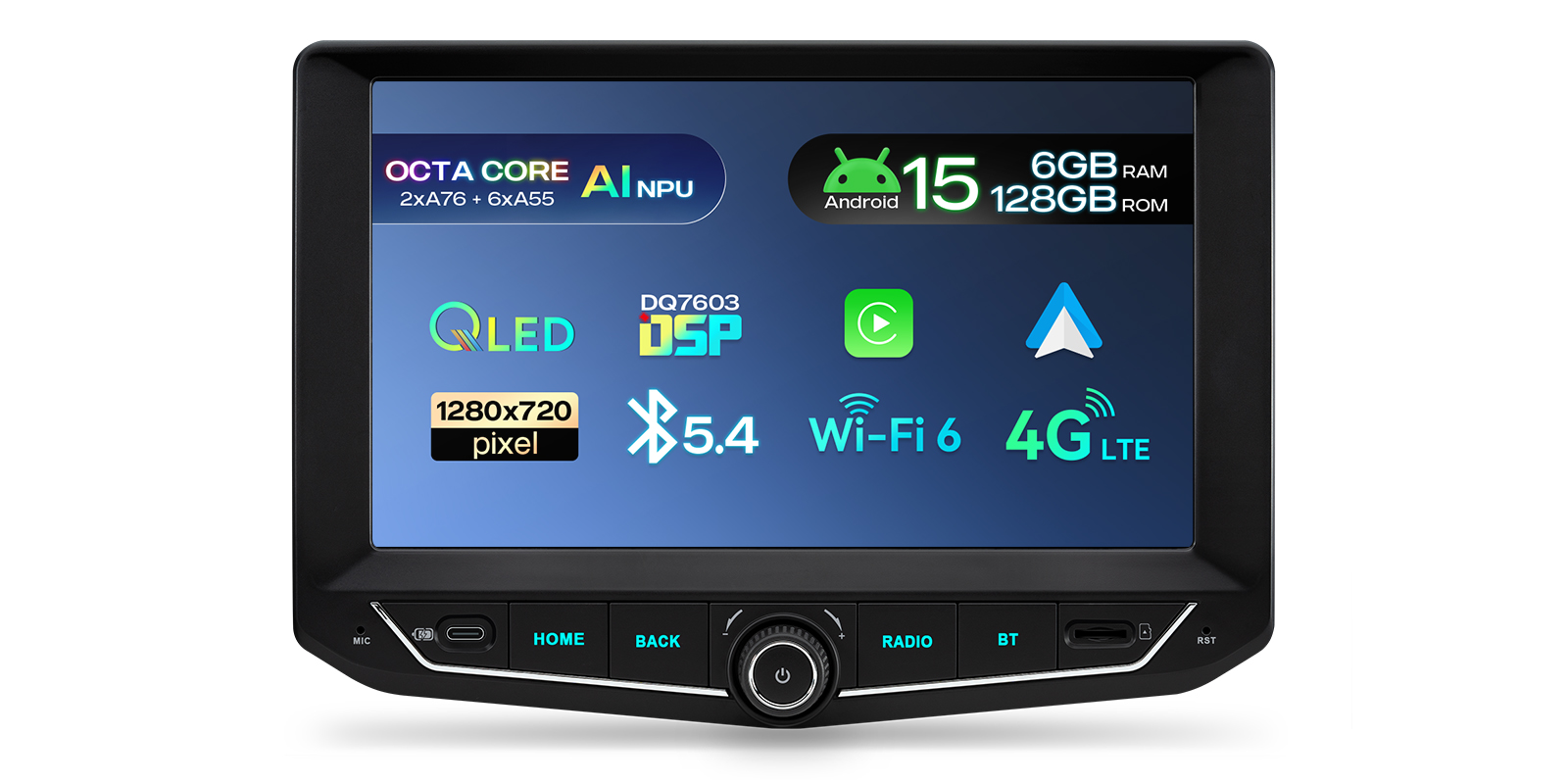 Jeep Wrangler 9 inch Android 15 Head Unit with Wireless CarPlay, Android Auto and 4G | UAH95WLJL, image 4 of 15